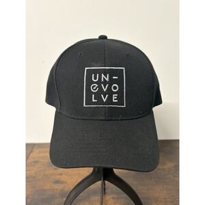 Unevolve Hat Black Baseball Cap Dad Strapback Sportsman OSFM